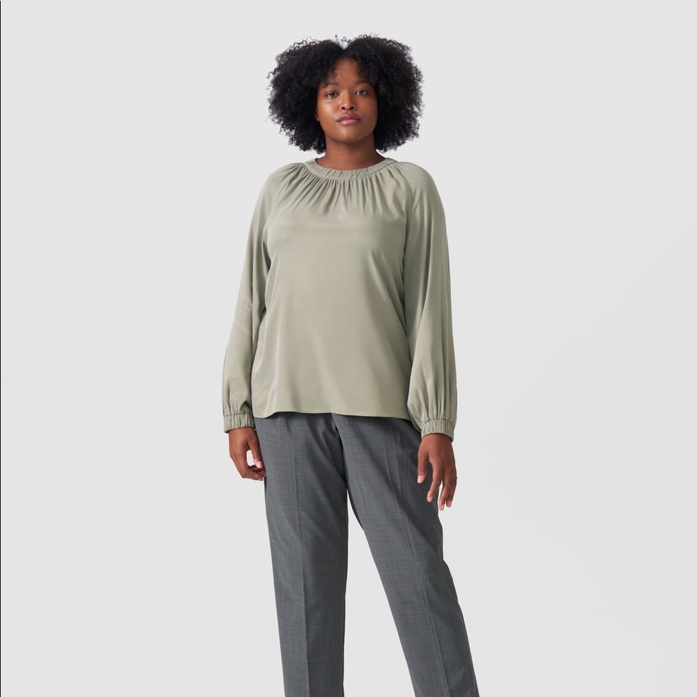 NWT Universal Standard Patricia Blouse in Sage Green